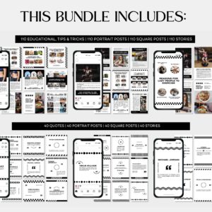 1100+ Fitness, Gym, Wellness & Coaching Instagram Templates | Canva Editable | PLR & MRR Resell Rights